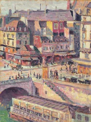 Die Pont Saint-Michel und der Quai des Orfevres, Paris, ca. 1900-03